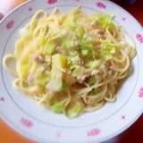 じゃがいもとキャベツのクリームパスタ